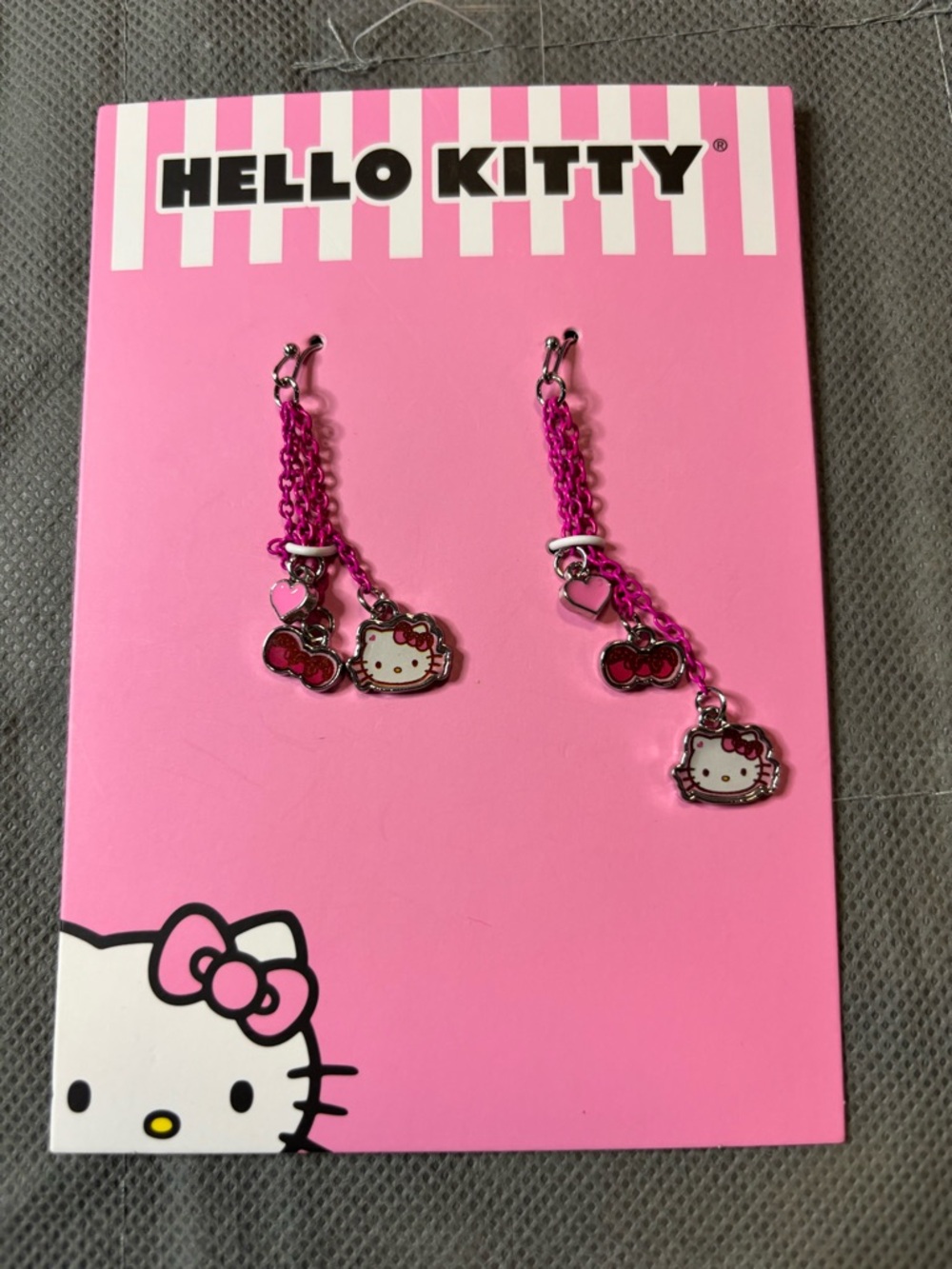 New! Pink Hello Kitty Sanrio Dangle Earrings